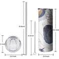 thumbnail image 5 of 20oz Blue Boho Abstract and Plant Pattern Skinny Tumblers Stainless Steel Tumbler with Lid and Straw,Vacuum Insulated Double Wall Travel Tumbler Cups with Cleaning Brush for Coffee,Tea, 5 of 6