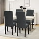 thumbnail image 2 of Juego de 4 fundas elásticas para sillas de comedor, color gris oscuro, fáciles de usar, 2 of 7