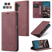 Galaxy A14 5G Wallet Case, TECH CIRCLE PU Leather Flip Folio Case with Card Holders RFID Blocking Kickstand Shockproof TPU Inner Shell Phone Cover for Samsung Galaxy A14 5G 6.6 inch 2023, Winered