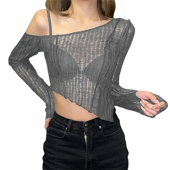 Vedolay Womens Clothes Pullover Casual Loose Fit Tunics Tops Grey,S