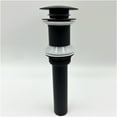 thumbnail image 5 of JERFIT Matte Black Waterfall Bathroom Faucet with Pop Up Drain, Single Handle Sink Faucet No Overflow, Brushed Nickel Core, 5 of 10