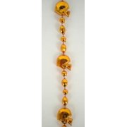 36" Orange Football Helmet Bead Necklace