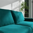 thumbnail image 6 of Pemberly Row Contemporary 70" Square Arm Velvet Sofa in Teal Blue, 6 of 7