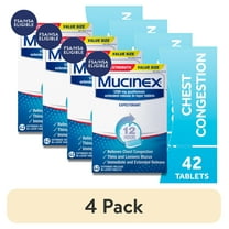 (4 pack) Mucinex 12 Hour Max Strength Expectorant, OTC Medicine for Excess Mucus Relief, FSA/HSA, 42 Tablets