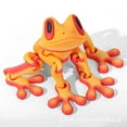thumbnail image 1 of 3D Printed Articulated Magnetic Frog Fidget Toy, Fun Desk Buddy & Car Decor, 21 Colors Available, 1 of 6