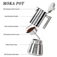 thumbnail image 3 of Cafetera espresso Stovetop LAOION, 520 ml, 12 tazas, acero inoxidable, 3 of 7