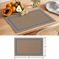thumbnail image 6 of Geometric Greek Key Design Placemats Set of 4 Brown Place Mats Table Mats Kitchen Dining Home Outdoor Party Table Decoration, 6 of 9