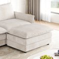 thumbnail image 3 of 3-seat corduroy sofa with cushioned backrest - Relax after a long day, 3 of 5