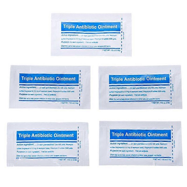 5 Packs 0.9g/pack triple antibiotic ointment gel for burns first aid kit