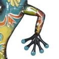 thumbnail image 6 of DecMode Multi Colored Metal Indoor Outdoor Lizard Wall Decor with Teal and Yellow Accents, 6 of 11