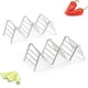 thumbnail image 3 of Juego de soportes para tacos de 2 soportes apilables de acero inoxidable de primera calidad, cada estante tiene capacidad para 2 o 3 tacos duros o blandos Xemadio WMSS-114, 3 of 7