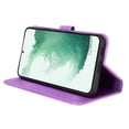 thumbnail image 3 of SaniMore for Samsung Galaxy S24 PU Leather Case, Magnetic Closure Flip Wallet Cover with Wrist Strap Card Slot & Adjustable Kickstand All-Inclusive Protective Shell, Purple, 3 of 15