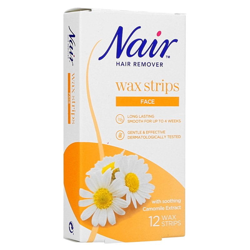 Nair Facial Hair Wax Strips with Soothing Camomile Extract, Sensitive