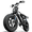 T18-Black, variant on URLIFE 16"*3.0 Electric Bike for Adult,750W Rated Motor,20Mph Max Speed,48V 13Ah Removable Battery,Fat Tire E Bike,80Miles Range,UL2849