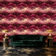 thumbnail image 3 of Boho Peel and Stick Wallpaper Mystical Pink Sunset Sky Golden Clouds Crescent Moon Wall Mural 23.6in x 9.8ft Self Adhesive Removable Wall Paper Contact Paper for Nursery Bedroom Cabinets, 3 of 8