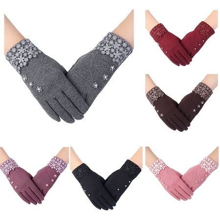 - Women's Winter Warm Touch Screen Smart Texting Fleece Lined Gloves