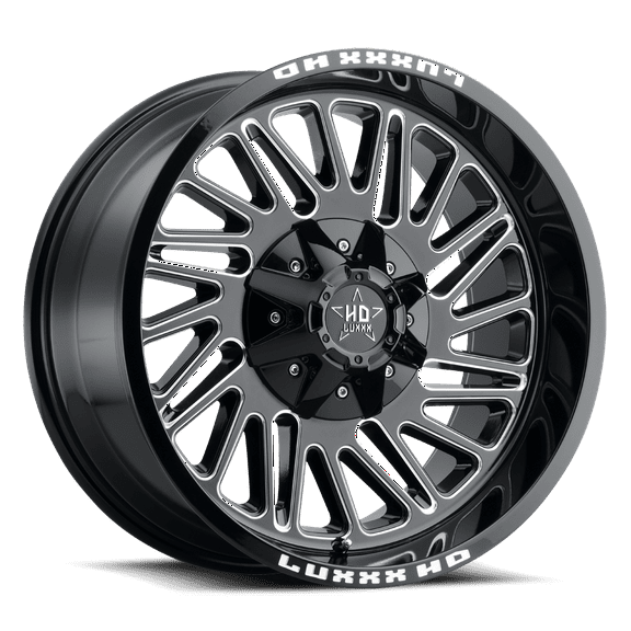 LHD19 22x12 6135/139.7 -44 106.1 Gloss Black Milled Wheel