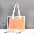 thumbnail image 3 of Clear Tote Bag Stylish Transparent Shoulder Handbag For Women Beach Shopping Gym Travel Lightweight Durable, 3 of 4