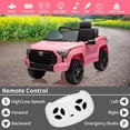 thumbnail image 3 of NEILA Toyota Licensed 12V Kids Ride on Truck Car Battery Powered Electric Fun Toys with Remote Control, Spring Suspension, 3 Speeds, LED Lights, Ride on Toy for 3-8 Years Boys & Girls (Pink), 3 of 7