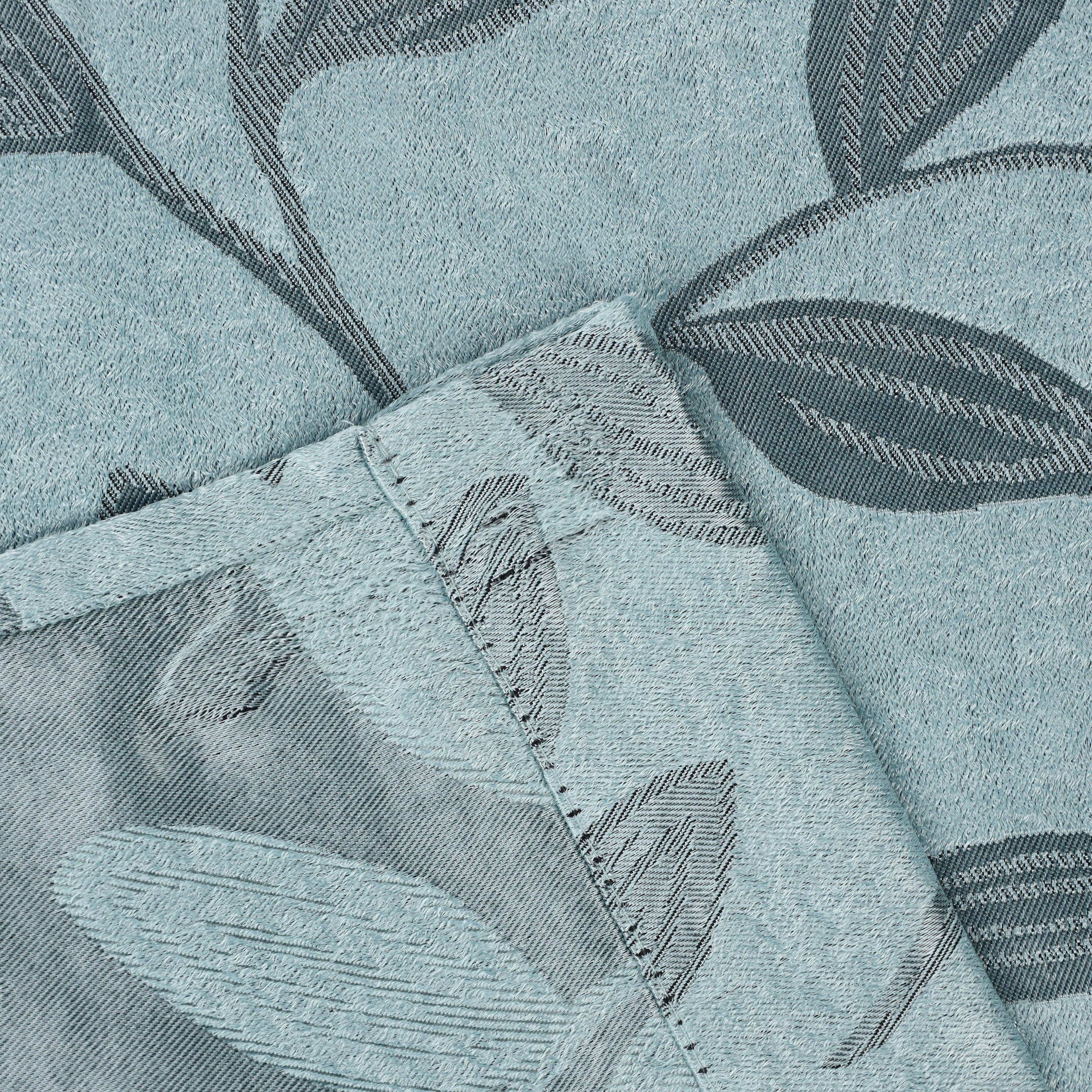Superior Blackout Leaves Curtains Set of 2, Light Filtering Grommet Curtain Panel Set, Green Lily, 46"W x 63"L