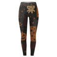 thumbnail image 3 of Rggeeun Halloween Leggings for Women Soft Yoga Pants Pumpkin Graphic Elastic Waist Womens Fall Clothes Running Stylish,Orange,S, 3 of 4