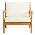 thumbnail image 2 of Linon Barlow Outdoor Solid Teak Arm Chair with UV Resistant Cushions in Natural, 2 of 12