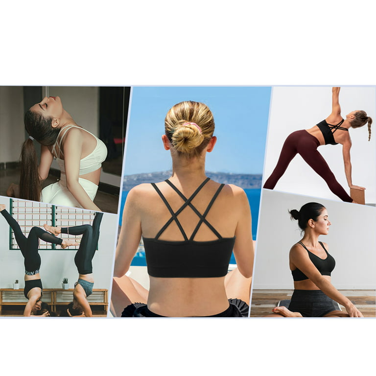 Elbourn Women Sports Bra Wirefree Yoga Bras Tank Top High