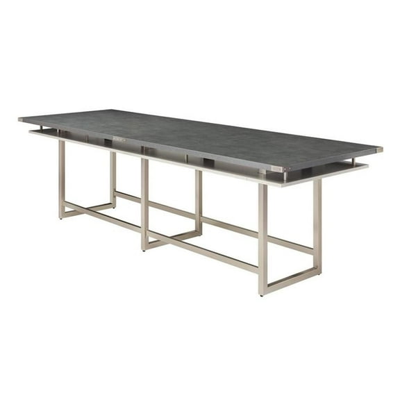 Scranton & Co Conference Table Standing Height - 12' Stone Gray