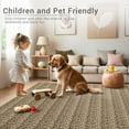 thumbnail image 3 of Print Braid Area Rugs 5' x 7' with Non-Slip Backing, Soft Low Pile Carpet for Living Room Bedroom(Brown), 3 of 7