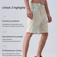 thumbnail image 4 of Aimik Mens Sport Shorts Textured Curved Seams Mens Active Shorts Summer Quick Dry Material Running Shorts for Training or Sports, 4 of 6