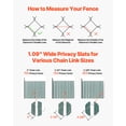 thumbnail image 4 of VEVOR Chain Link Fence Privacy Slats Double-Wall for 4' High Fence Bottom Lock Green, 4 of 9