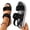 Black, variant on hoksml Women's Sequin Platform Wedge Sandals, Open Toe Elastic Ankle Strap Shoes for Party and Casual Wear