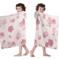 thumbnail image 4 of Pioneer Flower Floral Print Pattern Hooded Bath Towel，60"x35" for Ages 3 To 12 Kids, Quick Dry Lightweight Soft Microfiber Hood Beach Towel Cover Up for Kids, 4 of 7