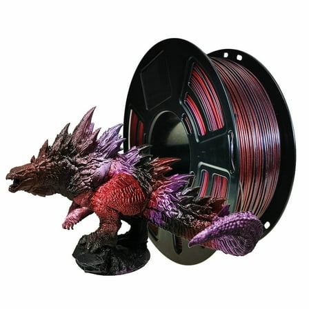 PLA 3D Printer Filament 1.75mm,Galaxy Red,Black,Silk Purple,Net Weight 1kg Accuracy  /-0.05mm