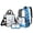 Blue-Elephant, variant on Koala Floral Printed Clear Backpacks with Lunch Bag Pencil Case 3 Pcs Transparent Backpack Lightweight School Bookbag Set for Girls Pink Back to School Bag, Blue and Pink