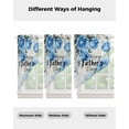 thumbnail image 4 of Happy Father's Day Swag Valances for Windows, Blue Spring Garden Floral Rod Pocket Sheer Valances for Small Windows, Swag Toppers Light Filtering for Kitchen Living Room 2 Panels 36''x36'', 4 of 6