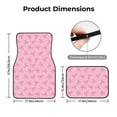 thumbnail image 5 of Yiaed Pink Bows Print Carpet Floor Mats for Cars, Auto Accessories Front & Rear Car Floor Mats Car Floor Foot Mat Sets of 4 Pieces, 5 of 7