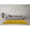 thumbnail image 3 of Ahgly Company Machine Washable Indoor Rectangle Abstract Yellow Modern Area Rugs, 3' x 5', 3 of 4