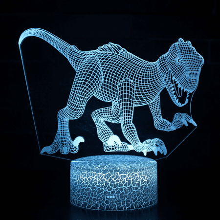 

3D Night Light 3D Illusion Night Light 3D Dinosaur Night Light Touch Sensor 7 Color Boys Girls Birthday Gifts Room Desk Decor Lamp(Section B)