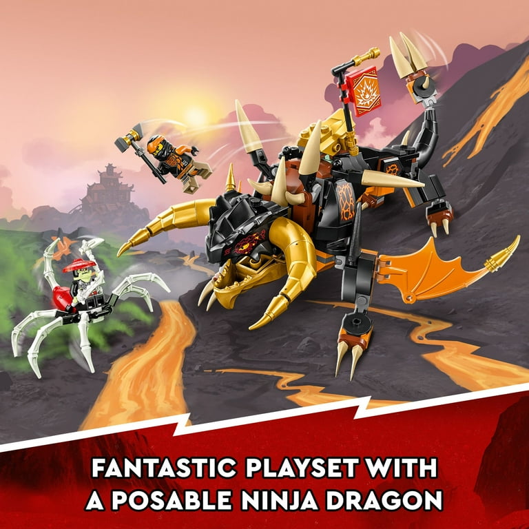 LEGO NINJAGO Cole s Earth Dragon EVO Ninja Action Toy with Golden Weapons 71782 Walmart