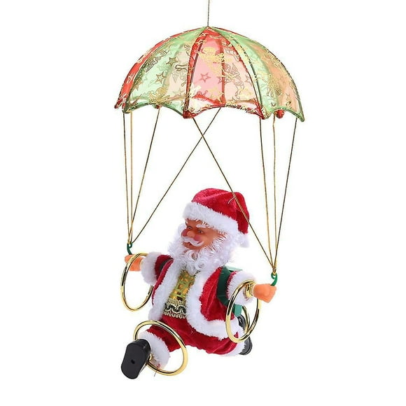 nipocaio Christmas decoration parachute jumping creative Santa Claus parachute electric toys