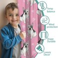 thumbnail image 3 of Blackout Kids Curtains,Pink French Bulldog Love Heart Childrens Insulated Curtains Set Of 2,Bedroom Essentials,Toddler Room Decor 52x63in(132x160cm), 3 of 4