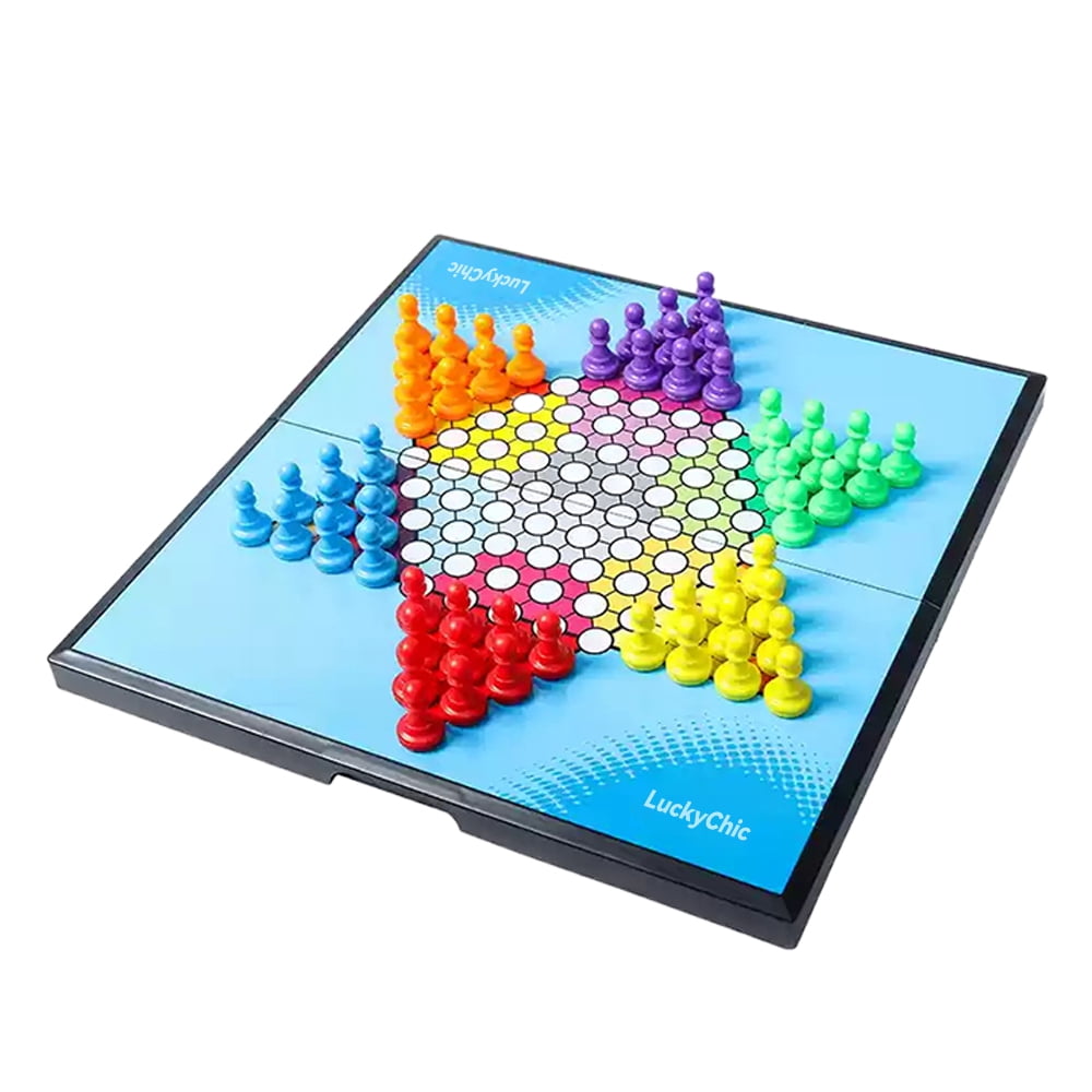 Juegoal 7-in-1 Wooden Board Game Set - Portable Travel Games For Family & Friends (Chess, Checkers, Backgammon & More)