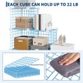 thumbnail image 3 of Heavy-Duty 6-Cube Modular Metal Wire Storage Organizer – Space-Saving Entryway Cabinet – DIY Open Shelving Unit, Expandable Design for Closet, Bedroom, Office – Sturdy & Customizable – Blue, 3 of 8