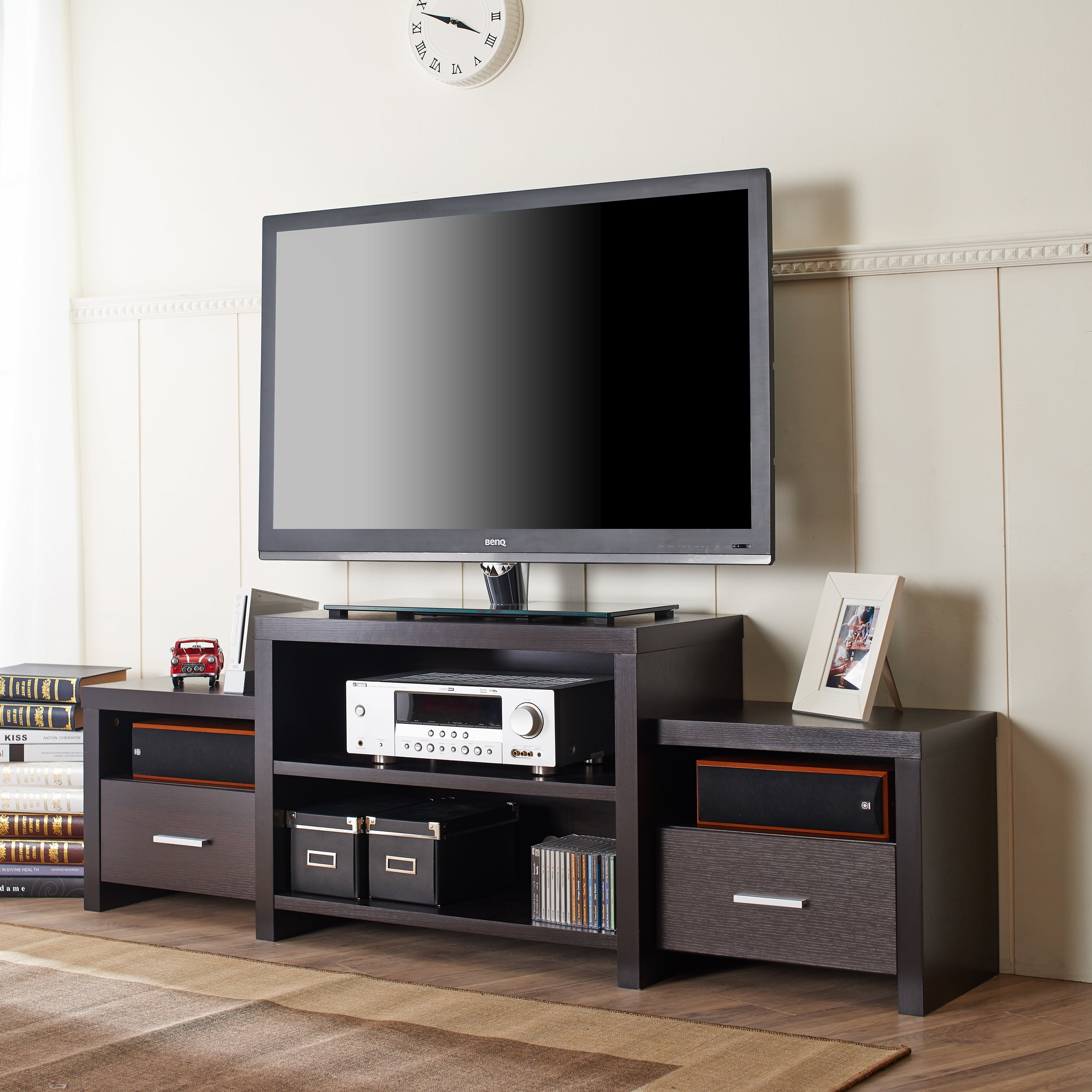 Furniture of America Fairway MultiStorage TV Stand, Cappuccino