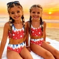 thumbnail image 4 of Swimsuits for Child Girls Size 10-12 Two Piece Sets Swimming Girls Bathing Suit Beach Vacation American Flag Stars Striped Bikini Set Summer Girls Clothes Kids Bikini Swim Suit Red 2-3 Years, 4 of 8