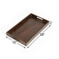 thumbnail image 5 of KINGCRAFT 20 x 12 inches Extra Large Wood Trays For Ottoman With Handles FSC Natural Handmade Black Walnut Serving Tray Vintage Decorative Platters For Oversized Ottoman Kitchen, 5 of 8