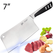 Lux Decor Kitchen Butcher Knife Stainless Steel - 7 Inch Multi Purpose Best for Home Kitchen and Restaurants Chef Knife Heavy Duty Chopper Meat Cleaver