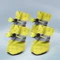 thumbnail image 1 of Zhuge Botas protectoras para patas de perro, zapatos de invierno antideslizantes para perros con correas reflectantes para perros pequeños y medianos, tamaño 6,4 piezas, amarillo, 1 of 4