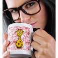 thumbnail image 2 of 3dRose, Adorable Giraffe With Hearts - Cute Animal Art - Childrens Art, 11oz Two-Tone Black Mug, 2 of 7